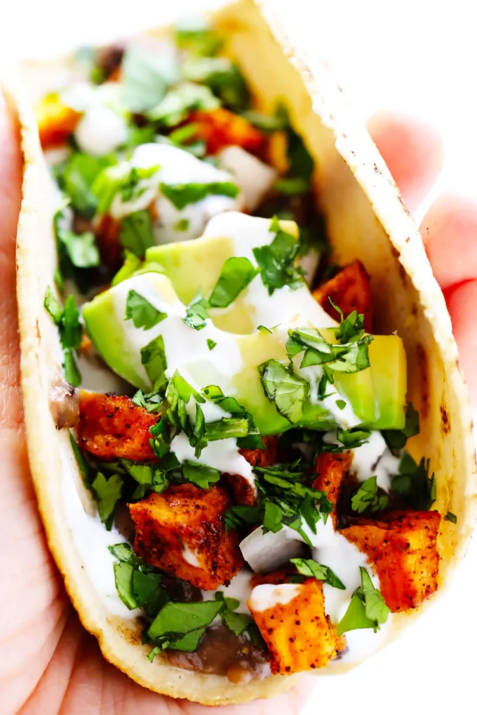 Sweet Potato Tacos 2 Roasted Sweet Potato Tacos Recipe 4 1100x1650 1